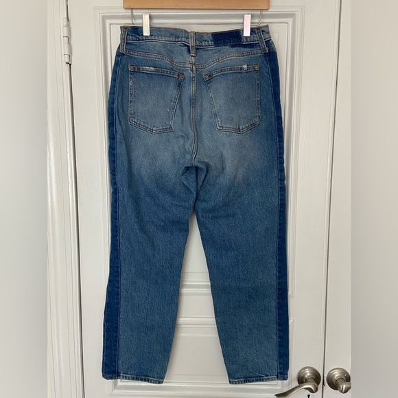 Abercrombie & Fitch The Mom Fit Jeans High Rise Two Tone Distressed 31 / 12 R - Picture 8 of 12